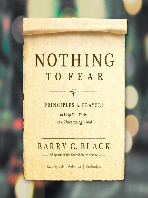 Title details for Nothing to Fear by Barry C. Black - Available